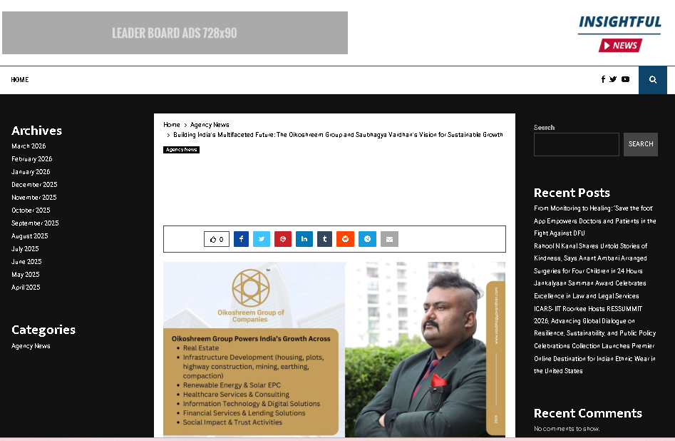 Oikoshreem featured in Insightful News: Strategic Sectoral Integration